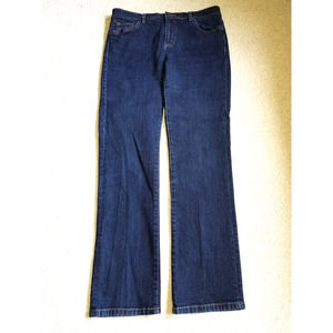 Womens Jeans-LAUREN JEANS CO./RALPH LAUREN-blue str denim "Classic straight"-10